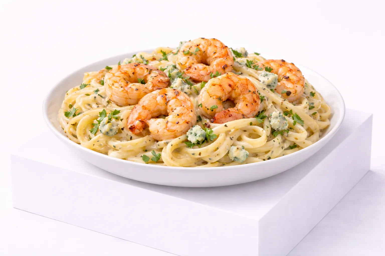 Blue cheese Shrimp Pasta Meal